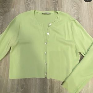 Cardigan vert pastel